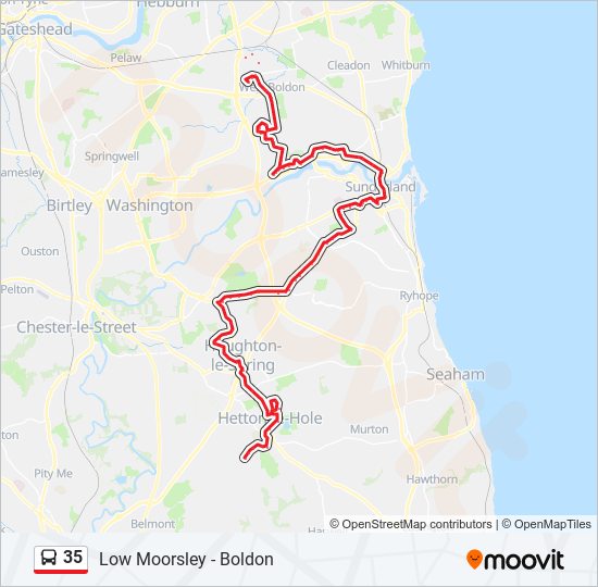 35 Bus Line Map