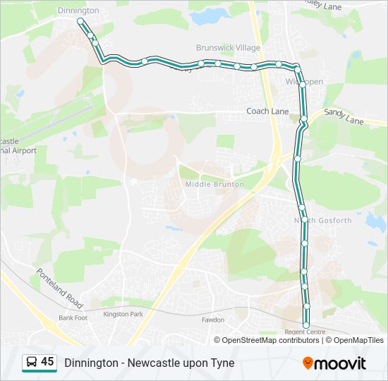 45  Line Map