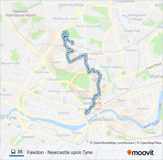35 Bus Line Map