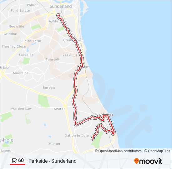 60 Route Schedules, Stops & Maps Parkside (Updated)