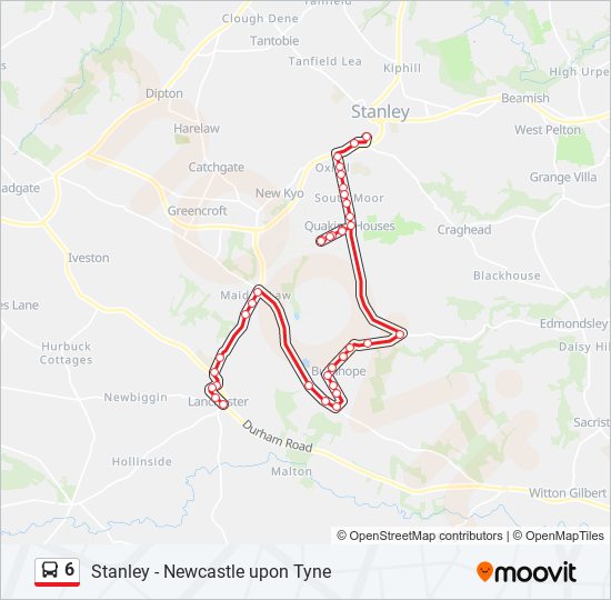6 Bus Line Map