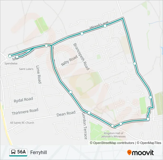 56A Bus Line Map