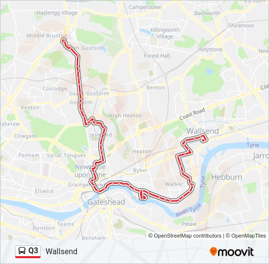 Q3 Bus Line Map