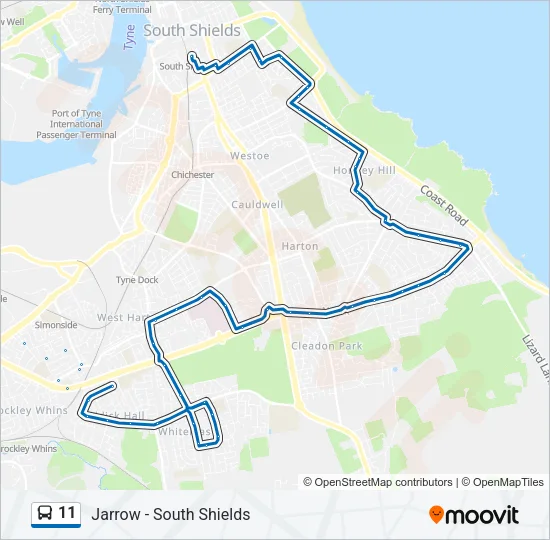 11 Bus Line Map
