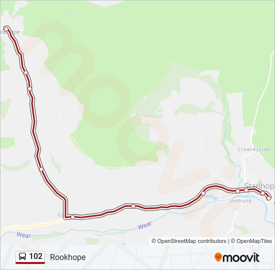 102 Bus Line Map