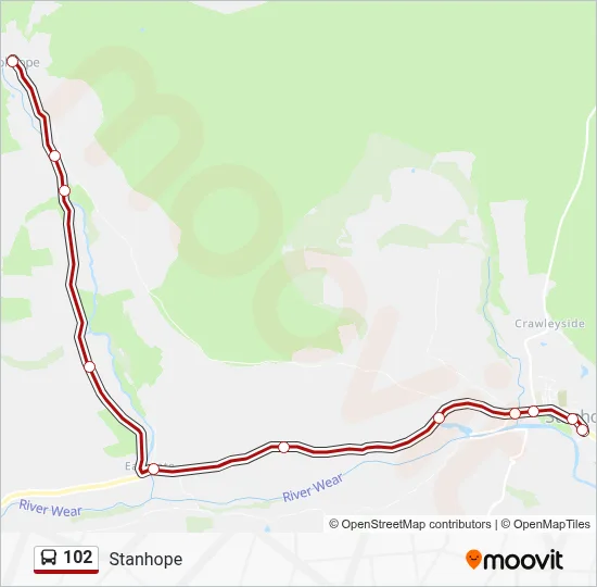 102 Route: Schedules, Stops & Maps - Stanhope (Updated)