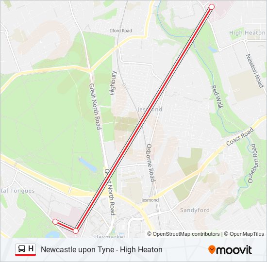 H Bus Line Map