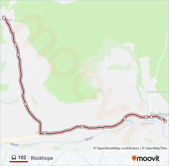 102 Bus Line Map
