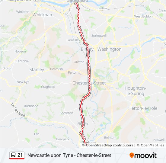 21 Bus Line Map