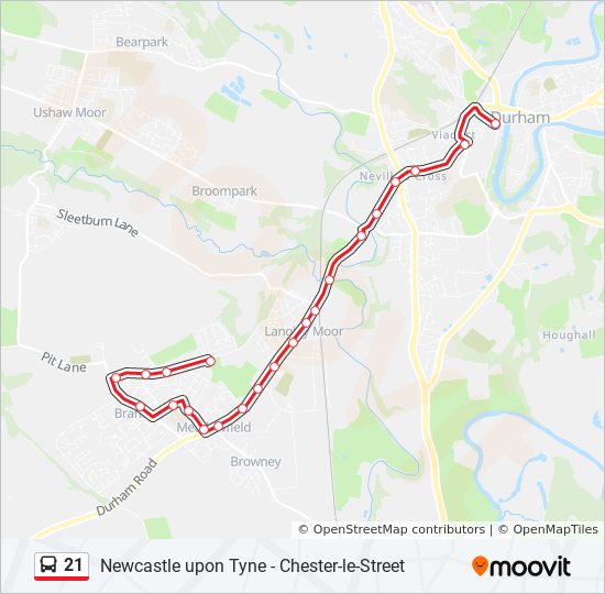 21 Bus Line Map