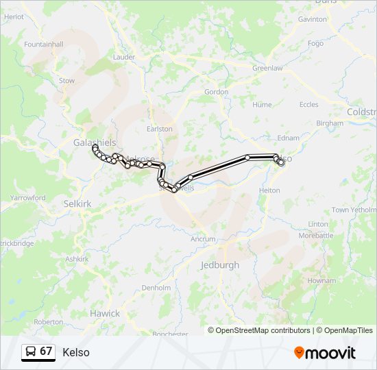 67 Bus Line Map