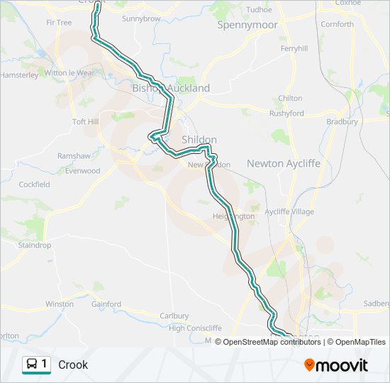 1 Bus Line Map