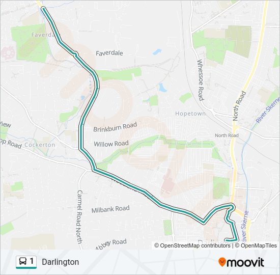 1 bus Line Map