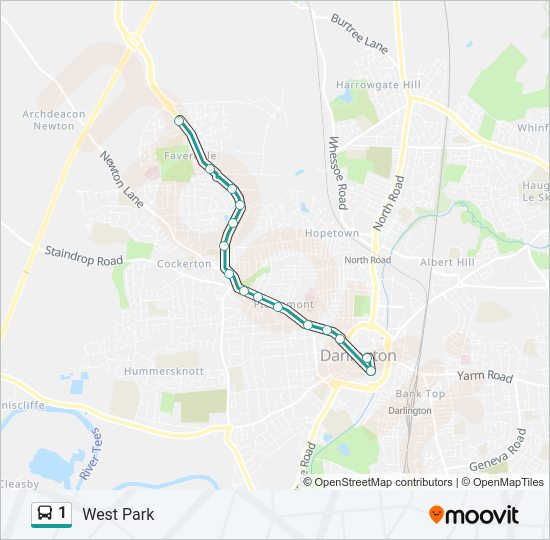 1 Bus Line Map