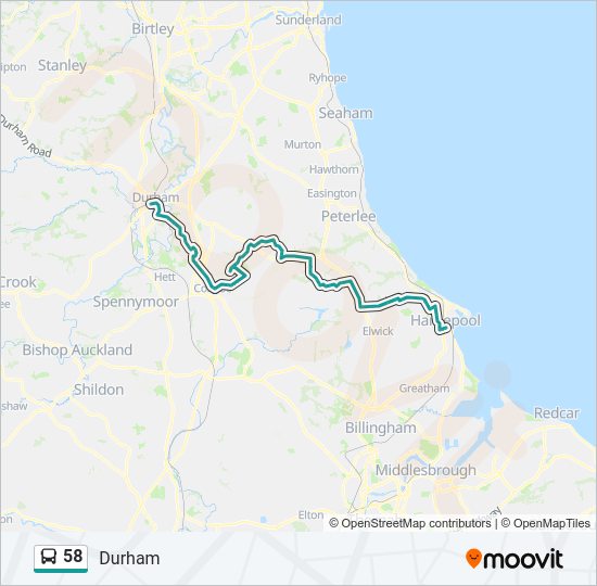 58 Bus Line Map