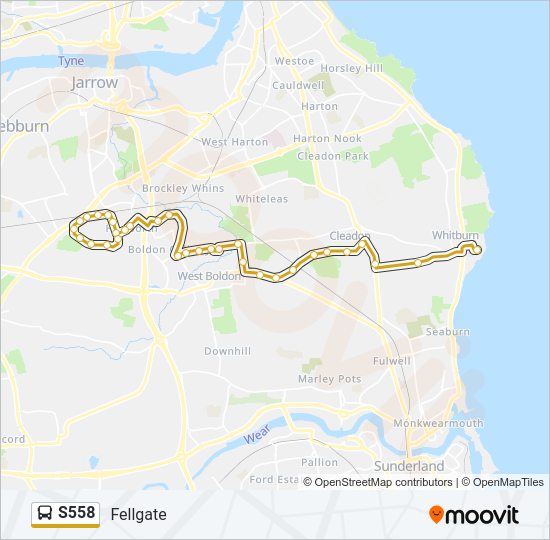 S558 Bus Line Map