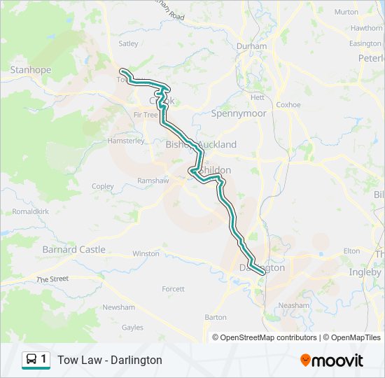 1 bus Line Map