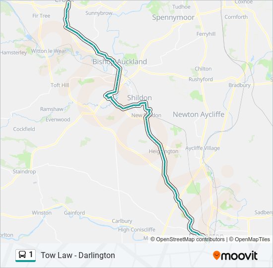 1 Bus Line Map