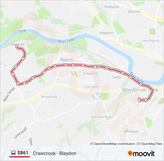 S861 Bus Line Map