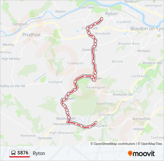 S876 Bus Line Map