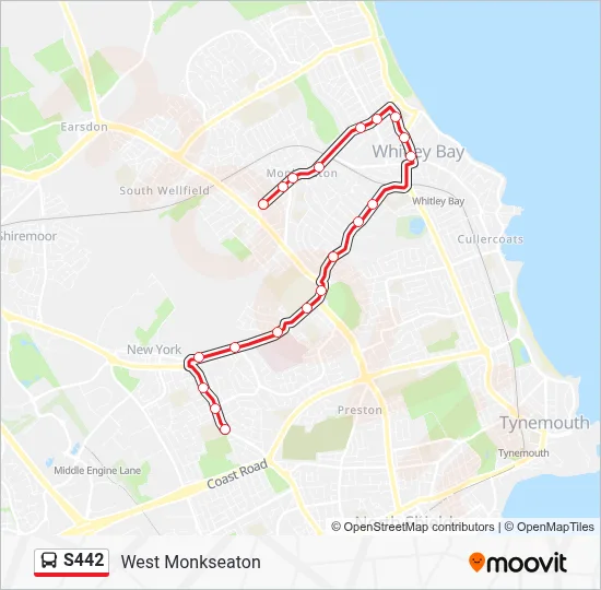 S442 S442 Route: Schedules, Stops & Maps - West Monkseaton (Updated)