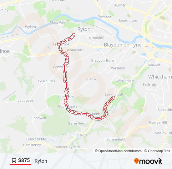 S875 Bus Line Map