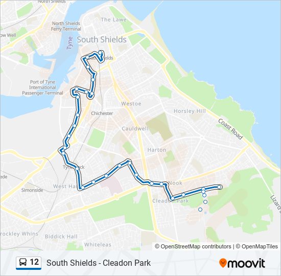 12 bus Line Map