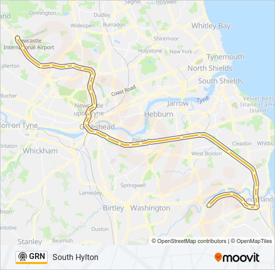 GRN Underground Line Map