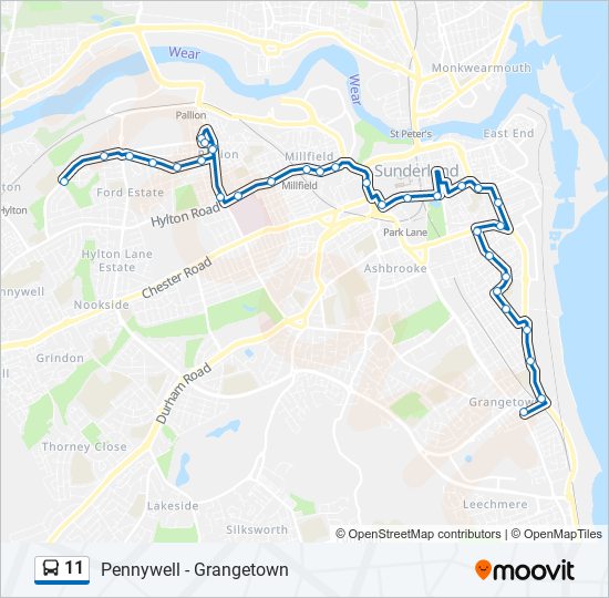 11 Route: Schedules, Stops & Maps - Pennywell (Updated)