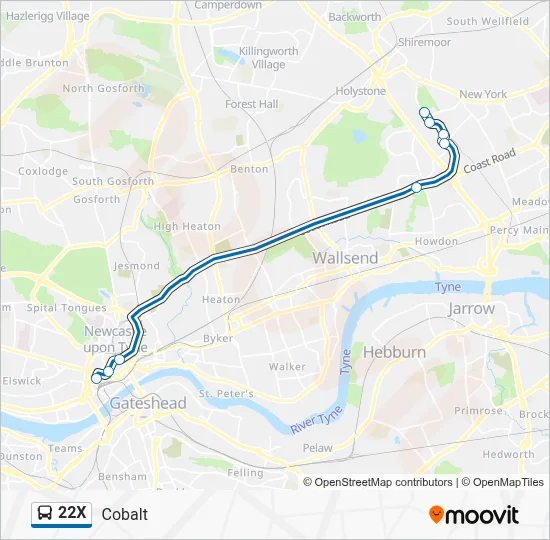 22X Route: Schedules, Stops & Maps - Cobalt (Updated)