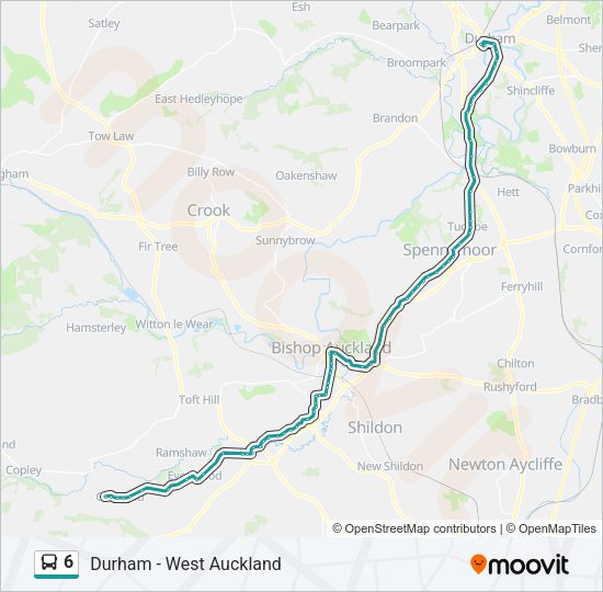 6 Bus Line Map