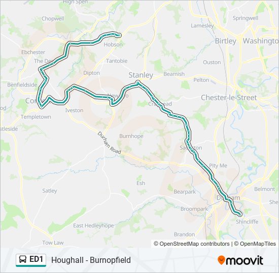 ED1 bus Line Map