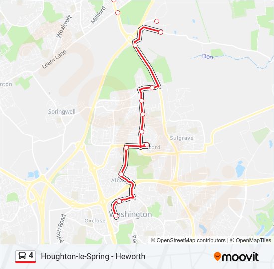 4 Bus Line Map