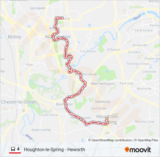 4 Bus Line Map