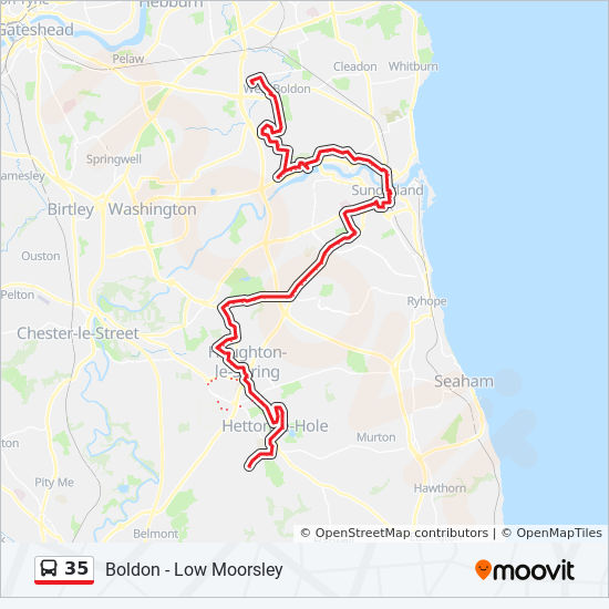 Bus 35 Route Map 35 Route: Schedules, Stops & Maps - Heworth (Updated)