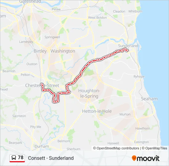 78 Bus Line Map