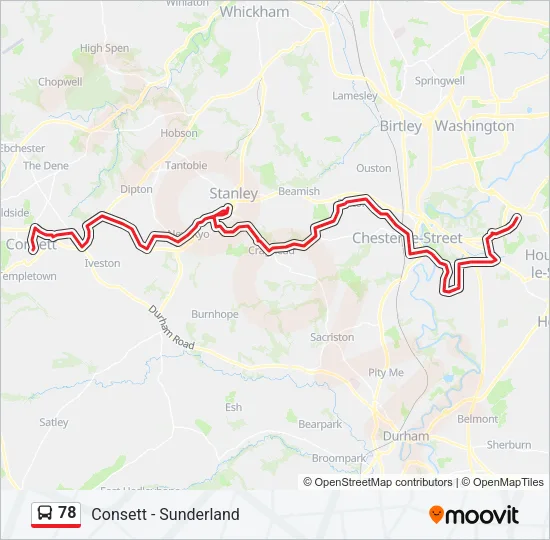 78 Bus Line Map