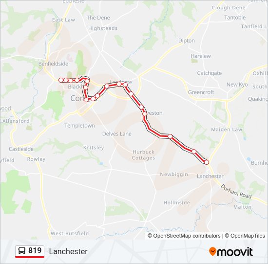 819 Bus Line Map