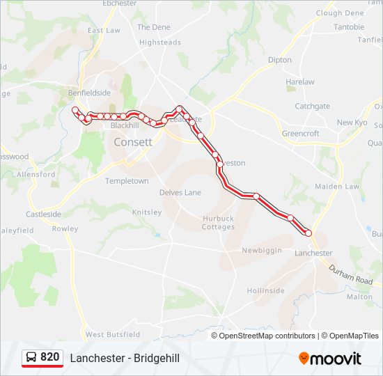 820 Bus Line Map