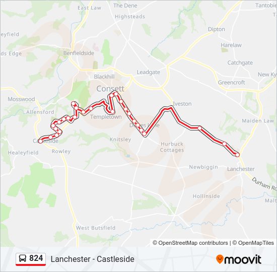 824 Bus Line Map