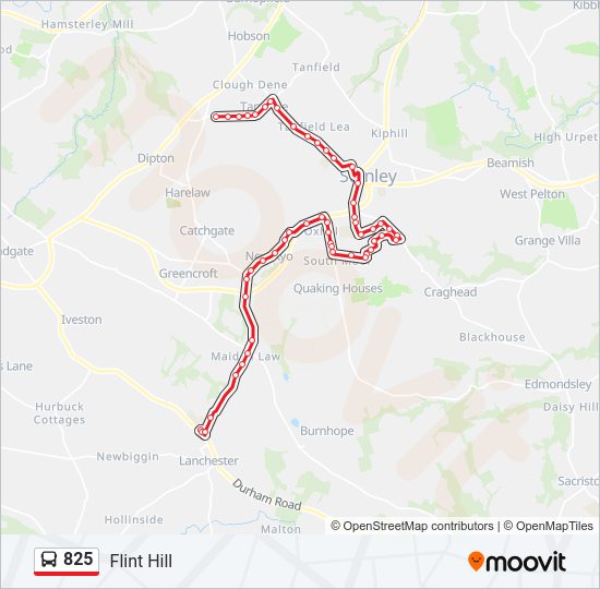 825 Bus Line Map
