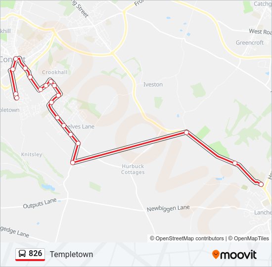 826 Bus Line Map