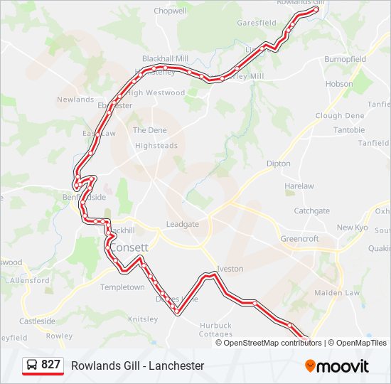 827 Bus Line Map