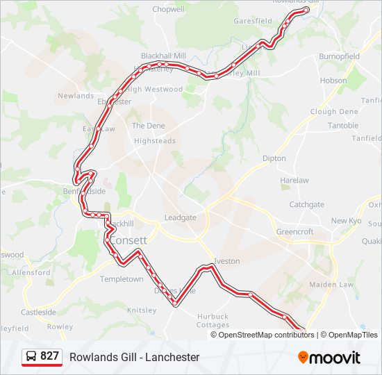 827 Bus Line Map