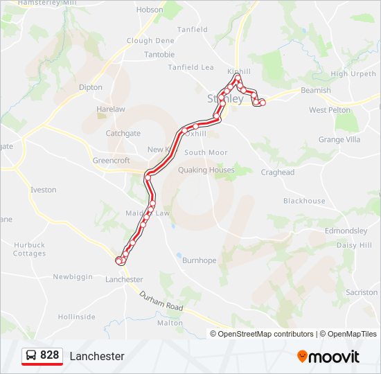 828 Bus Line Map
