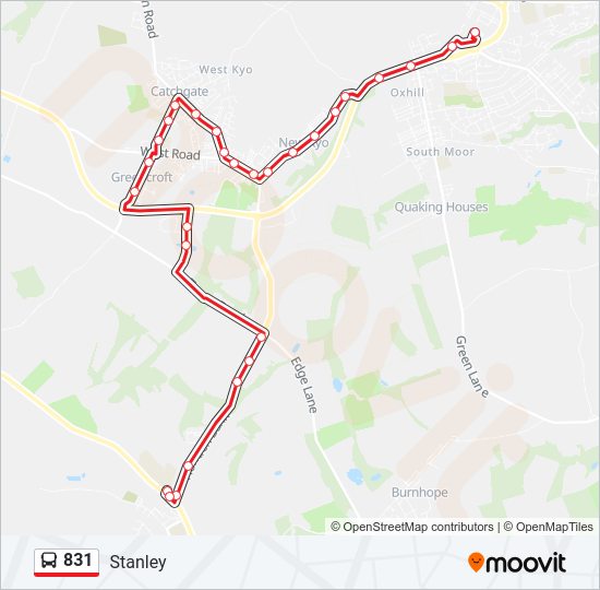 831 Bus Line Map