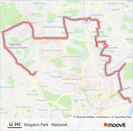 342 Route: Schedules, Stops & Maps - Kingston Park (Updated)