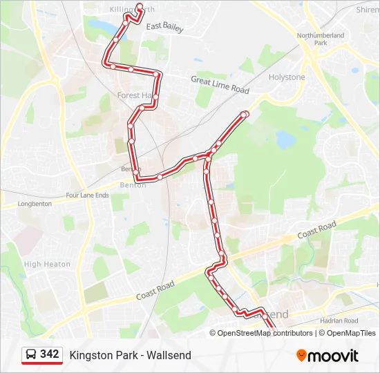 342 Route: Schedules, Stops & Maps - Killingworth (Updated)