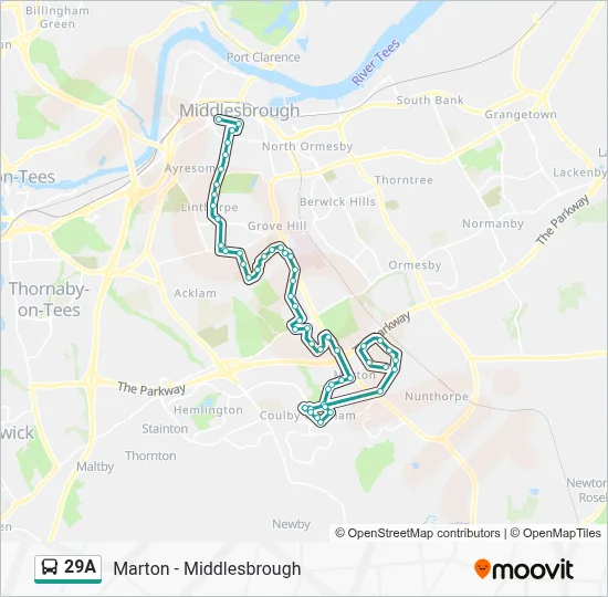 29A Route: Schedules, Stops & Maps - Marton (Updated)