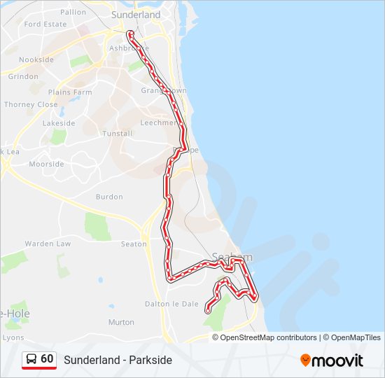 60 Bus Line Map